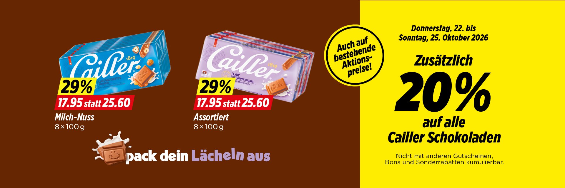 20% auf Cailler
