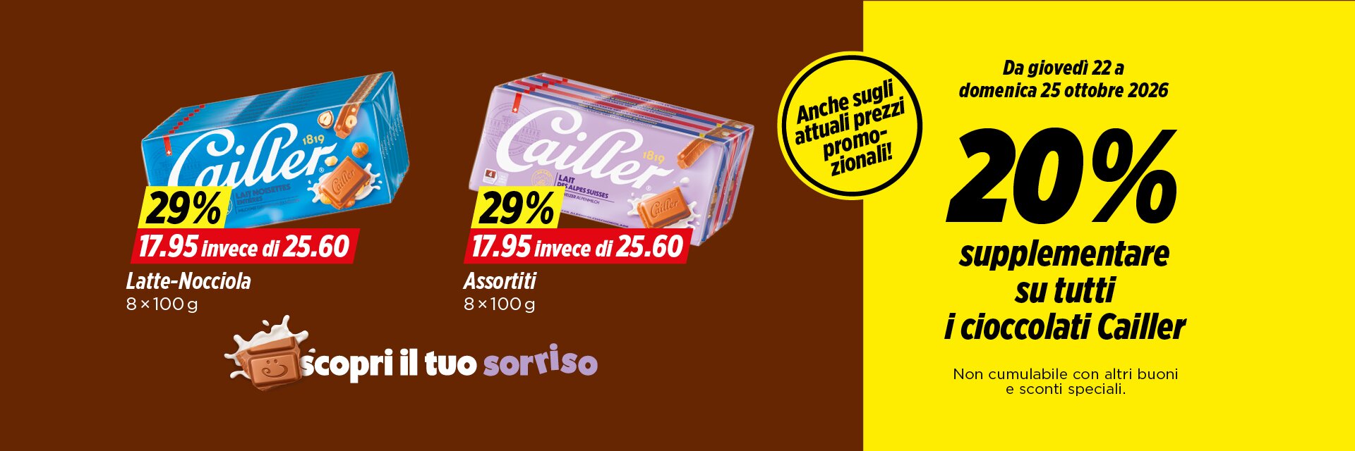 20% su Cailler